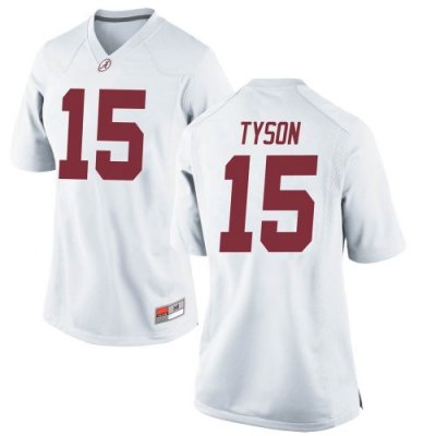 Women's Alabama Crimson Tide #15 Paul Tyson White Replica NCAA College Football Jersey 2403BSSZ6